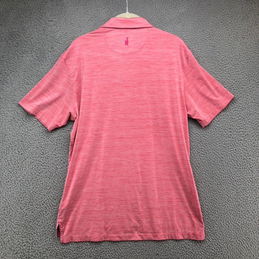 Johnnie-O Polo Shirt Mens Medium Azalea Pink Huron Featherweight Preppy Golf - Picture 6 of 9